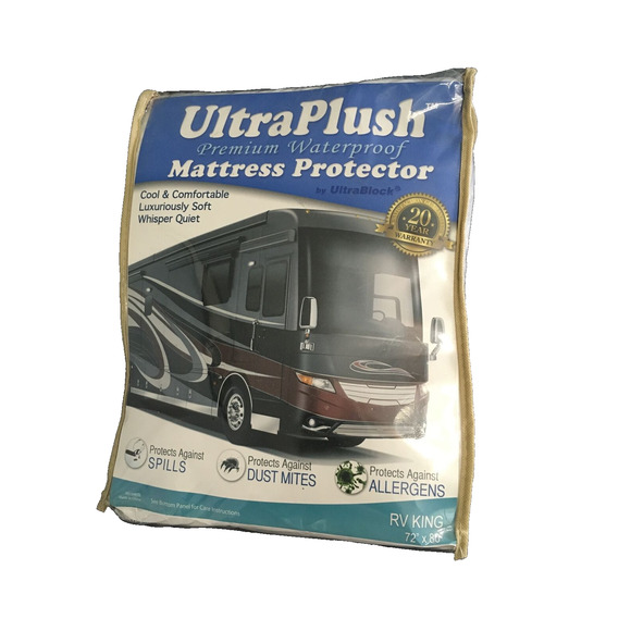 Ultra Block Ultra‎ Plush RV King Waterproof Mattress Pad 72" x 80" New - Picture 1 of 5